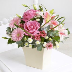 Pink ceramic arrangement £27.50