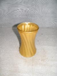 ribbed vase gold