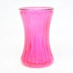 ribbed vase pink