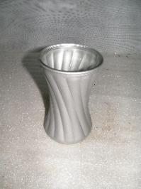 ribbed vase silver