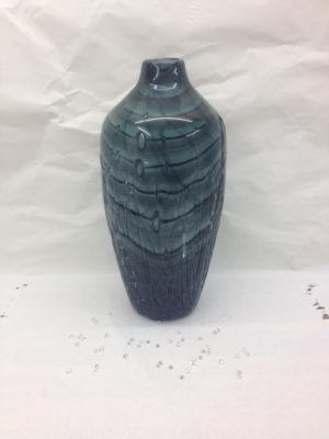 teal abstract vase